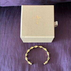 New GAS Bijoux Moki Cabochons Bracelet with Onyx